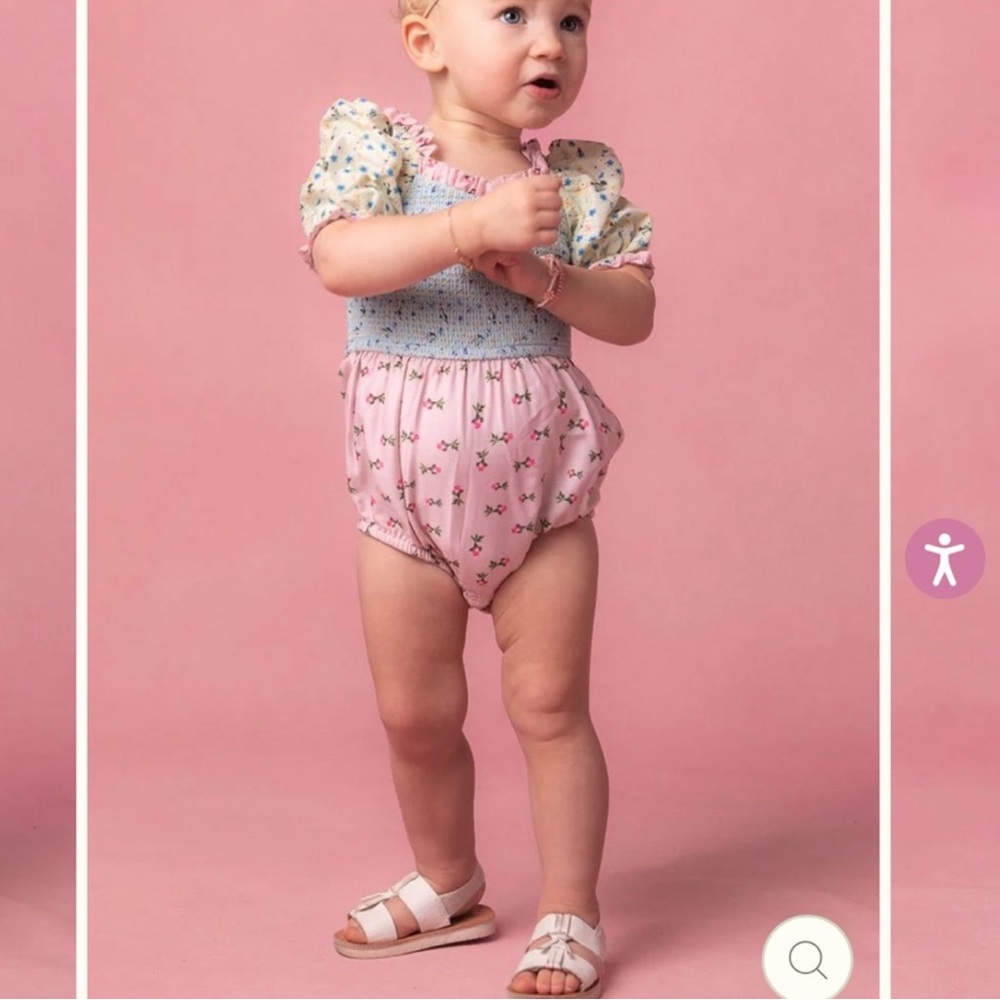 Ivy City Emily Floral Bubble Romper - NEW WITH TAGS